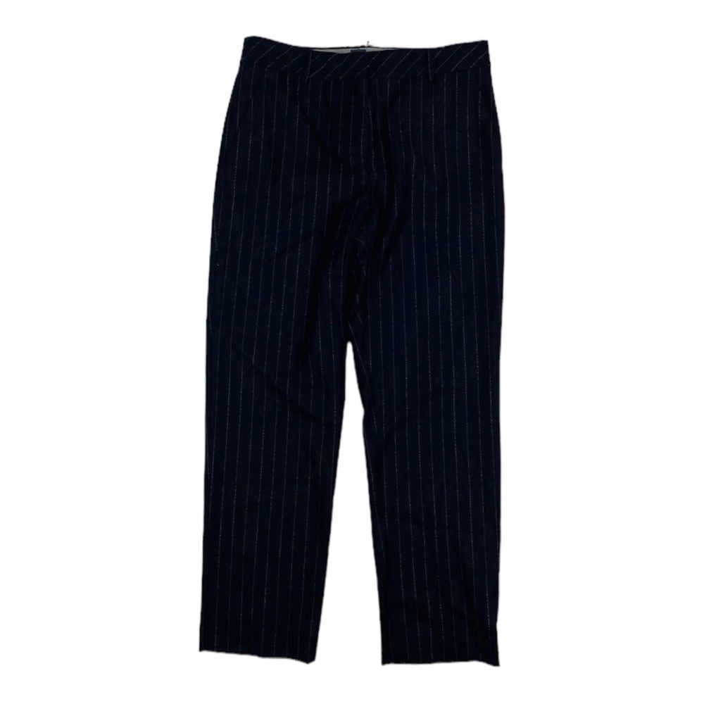 NWT Eleventy Blue w/ White Stripe Wool Dress Pants‎ Womens Size US 4 EU 42